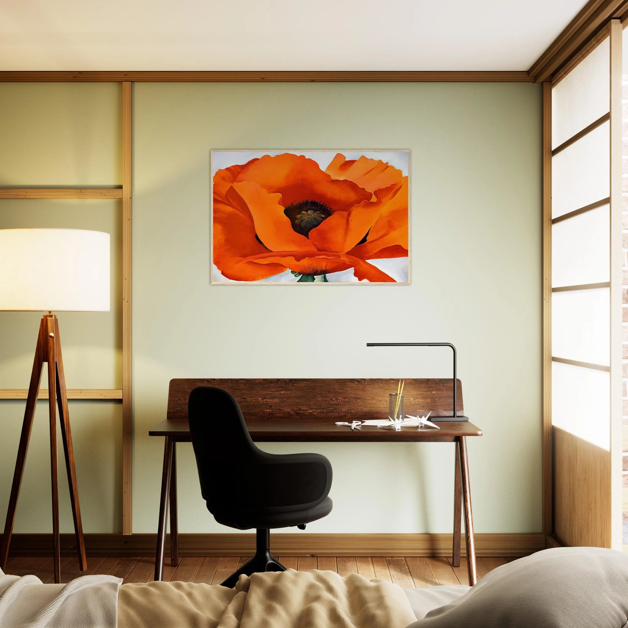 Red Poppy Framed Poster | Georgia O'Keeffe Framed Prints Wall Art | Georgia O Keeffe Prints