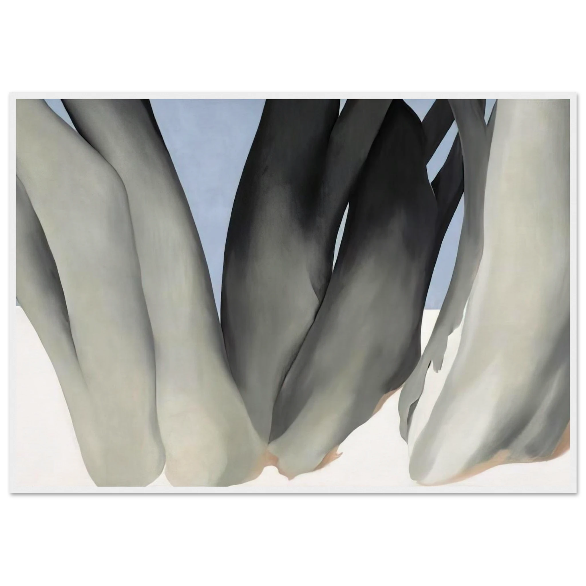 Bare Tree Trunks with Snow Framed Poster | Georgia O'Keeffe Framed Prints Wall Art | Georgia O Keeffe Prints
