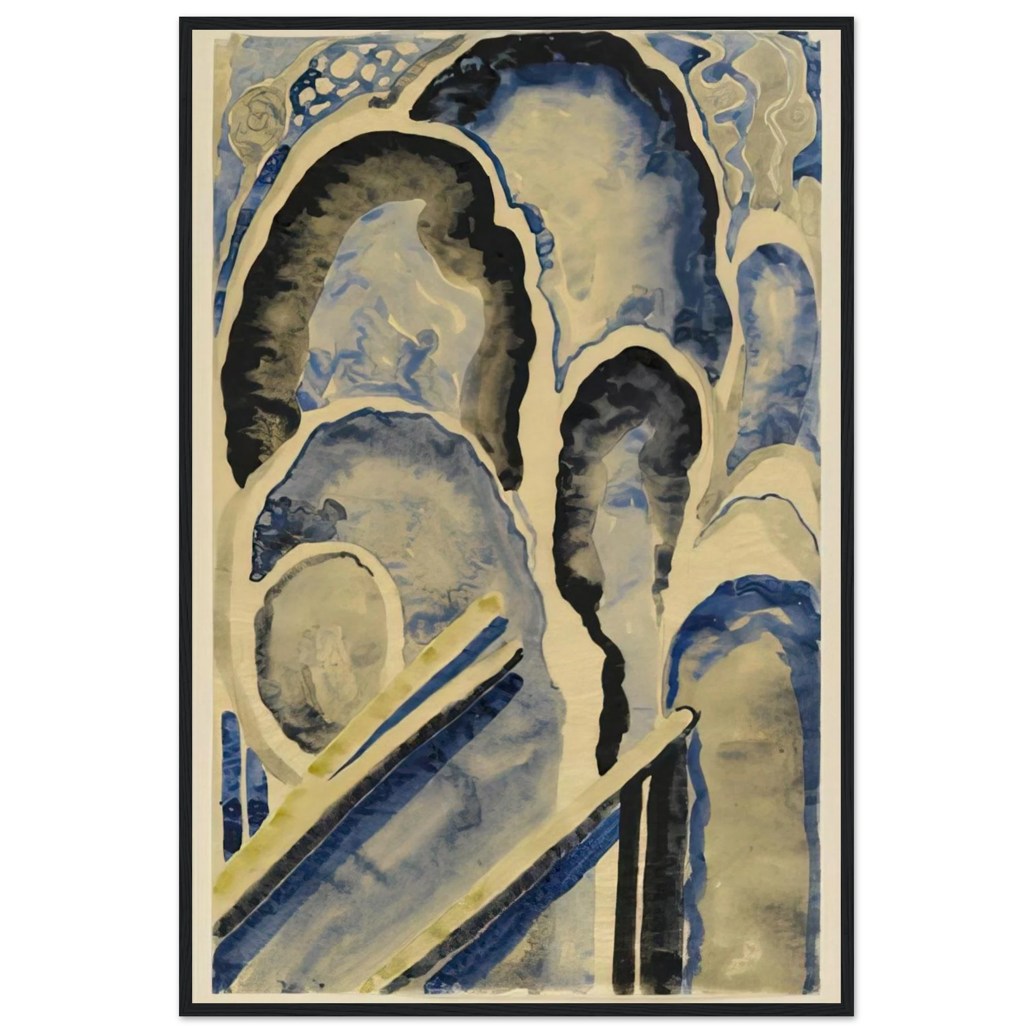 Blue-01 Framed Poster | Georgia O'Keeffe Framed Prints Wall Art | Georgia O Keeffe Prints