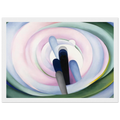Grey Blue and Black, Pink Circle Framed Poster | Georgia O'Keeffe Framed Prints Wall Art | Georgia O Keeffe Prints