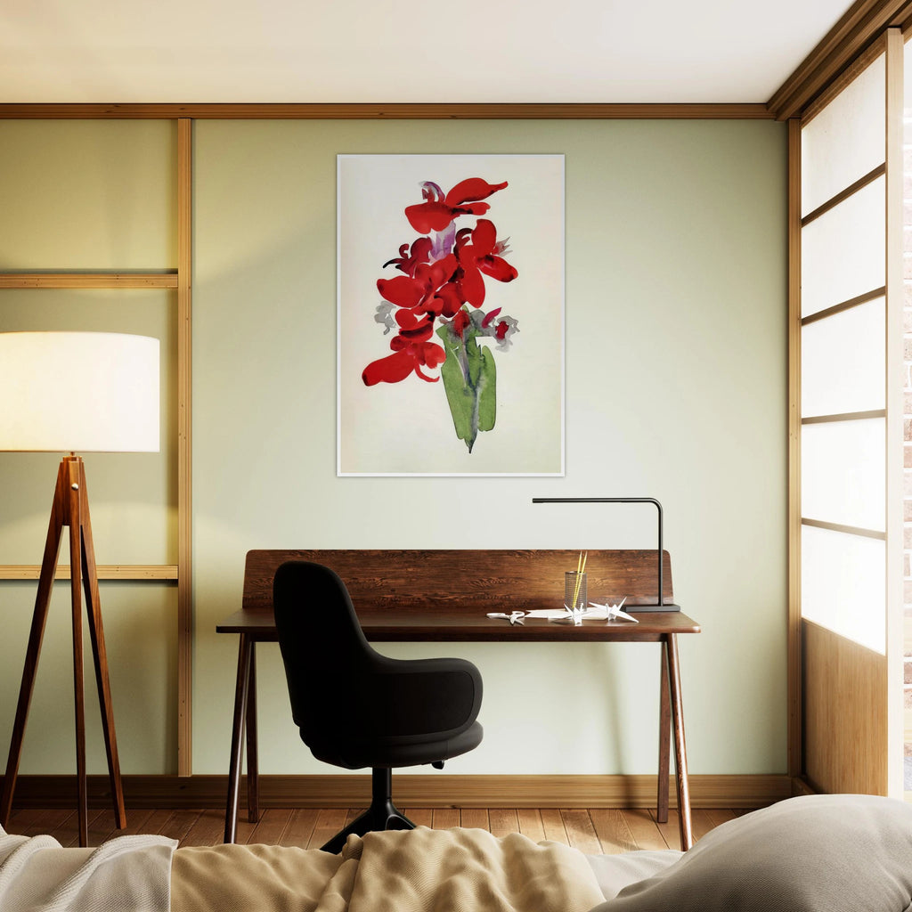 Red Canna Framed Poster | Georgia O'Keeffe Framed Prints Wall Art | Georgia O Keeffe Prints