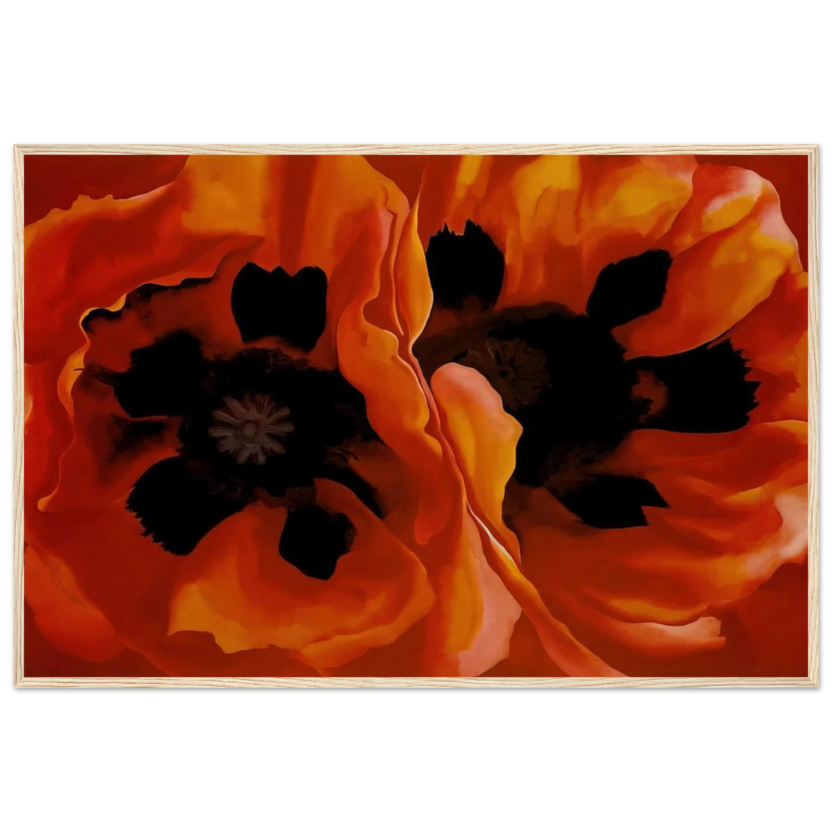 Oriental Poppies Framed Poster | Georgia O'Keeffe Framed Prints Wall Art | Georgia O Keeffe Prints