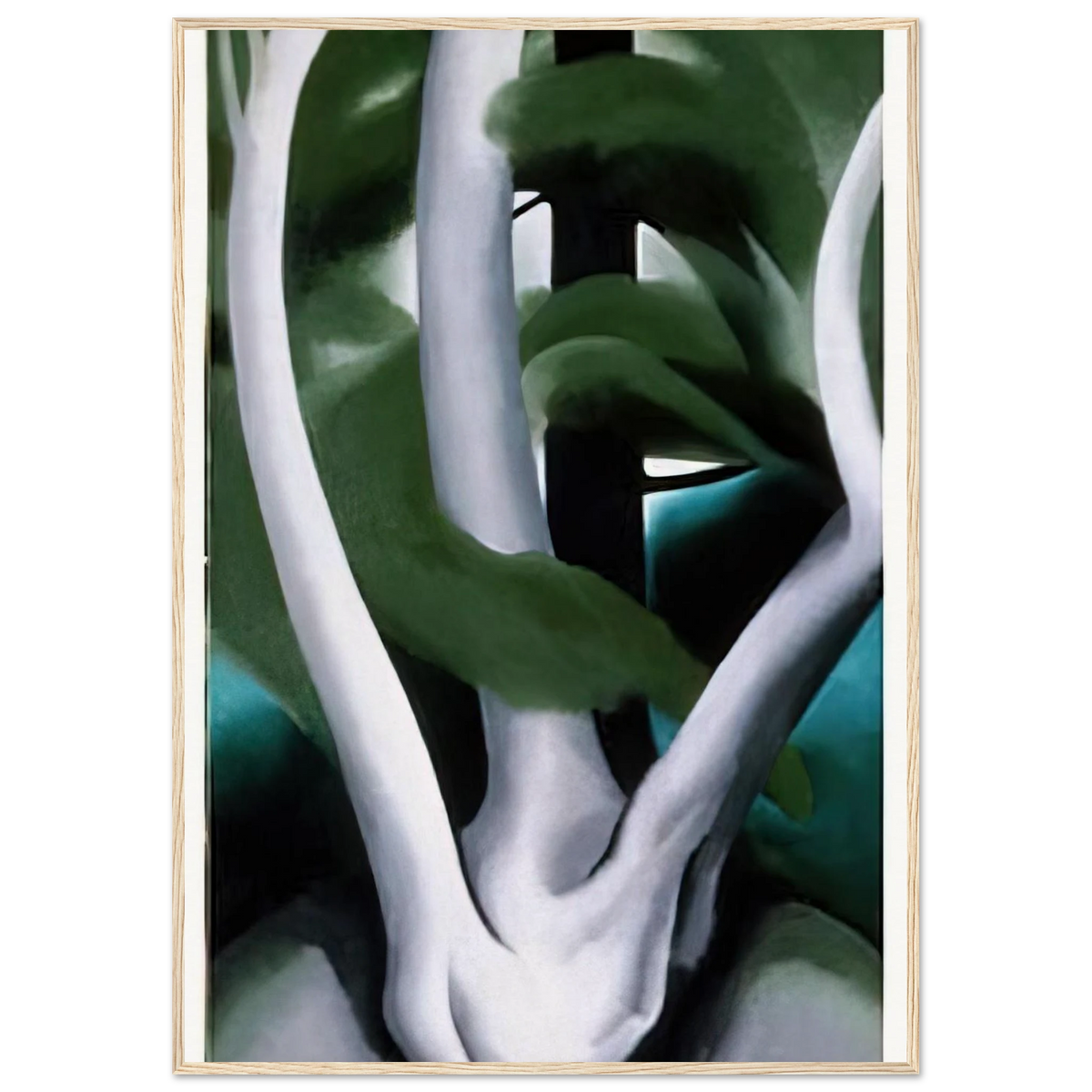 Birch and Pine Tree No. 1 Framed Poster | Georgia O'Keeffe Framed Prints Wall Art | Georgia O Keeffe Prints