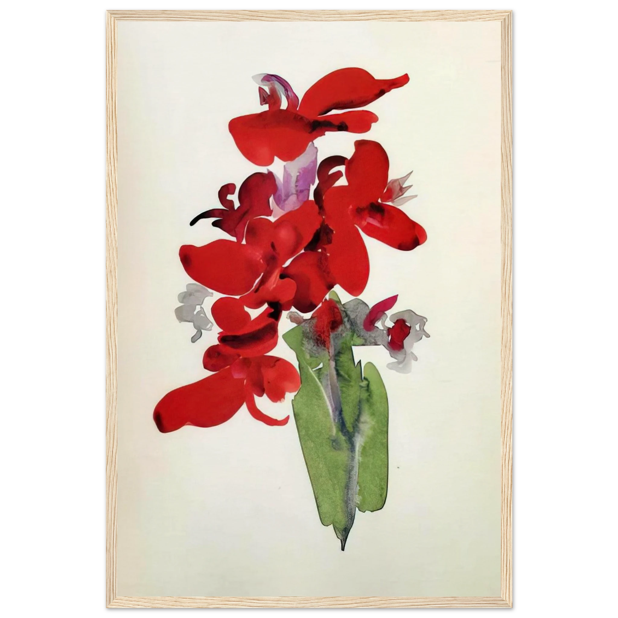 Red Canna Framed Poster | Georgia O'Keeffe Framed Prints Wall Art | Georgia O Keeffe Prints