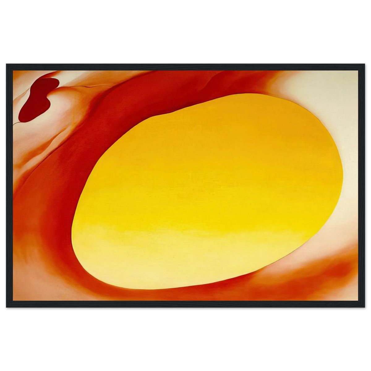Pelvis Series - Red with Yellow Framed Poster | Georgia O'Keeffe Framed Prints Wall Art | Georgia O Keeffe Prints