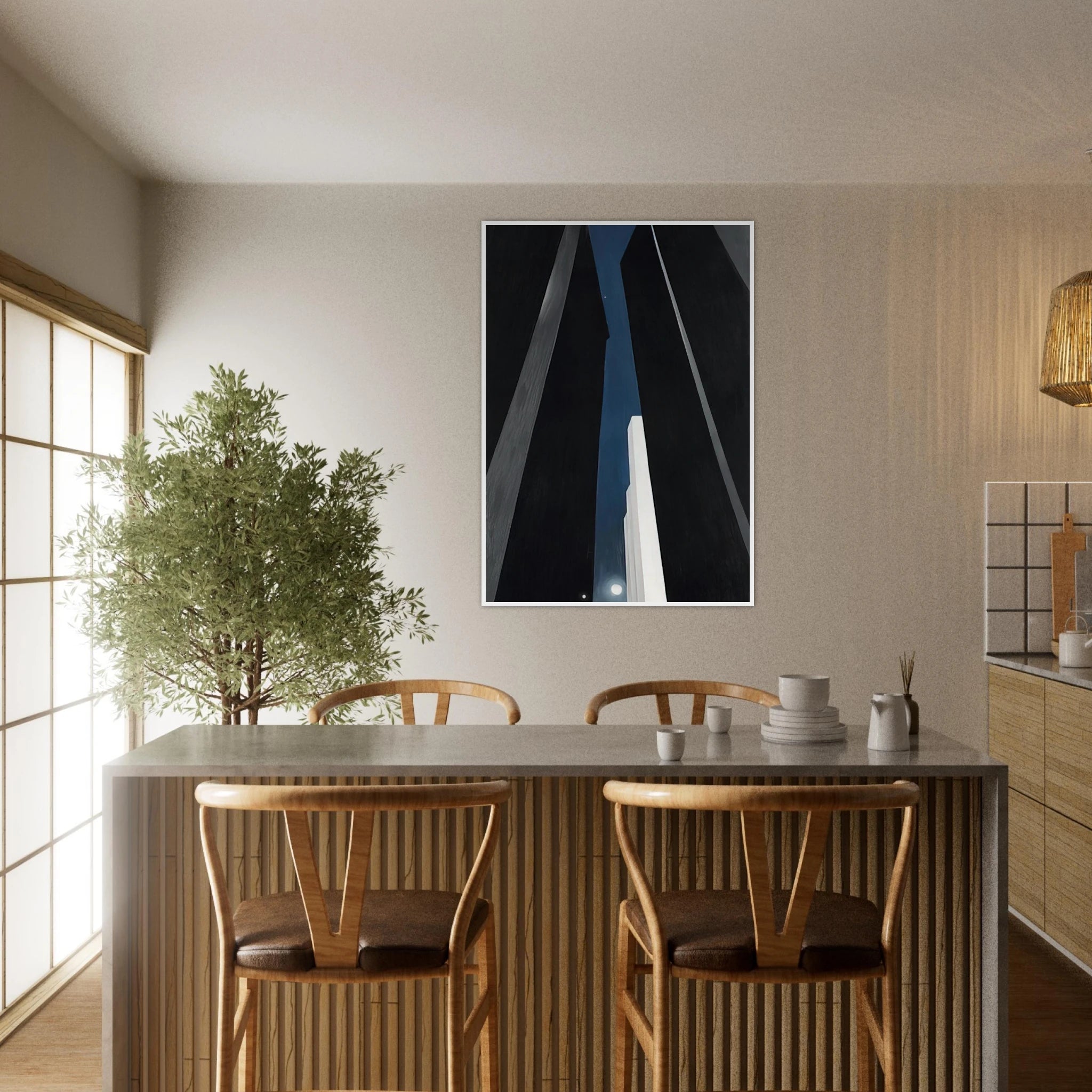 City Night Framed Poster | Georgia O'Keeffe Framed Prints Wall Art | Georgia O Keeffe Prints