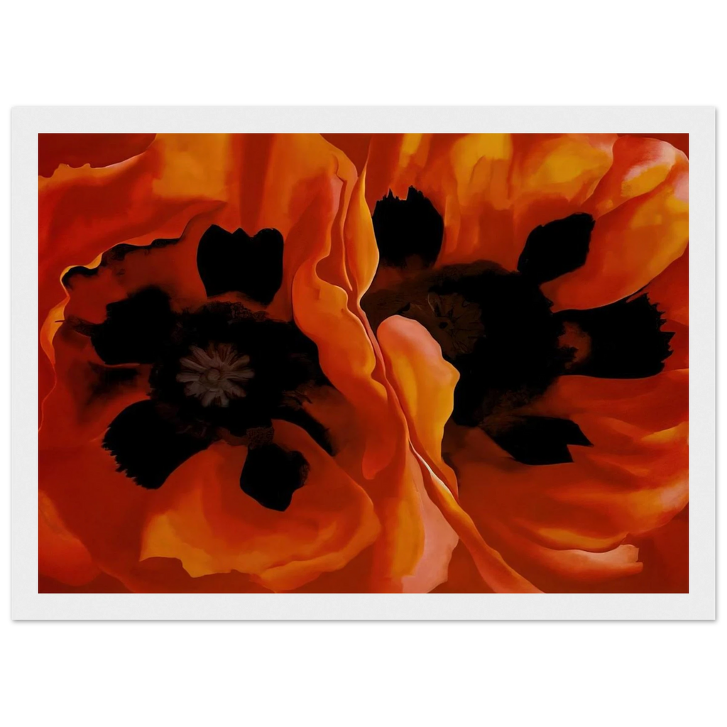 Oriental Poppies Framed Poster | Georgia O'Keeffe Framed Prints Wall Art | Georgia O Keeffe Prints