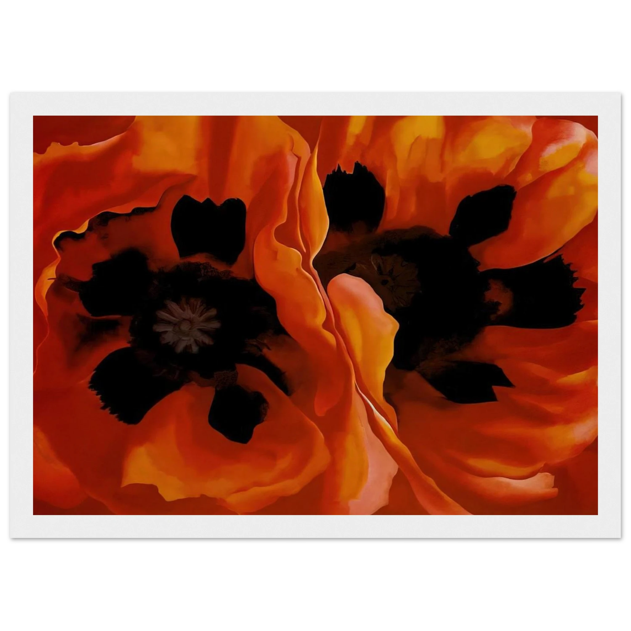 Oriental Poppies Framed Poster | Georgia O'Keeffe Framed Prints Wall Art | Georgia O Keeffe Prints