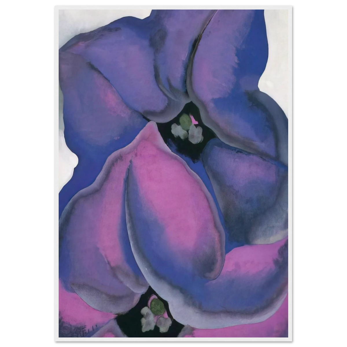 Purple Petunias Framed Poster | Georgia O'Keeffe Framed Prints Wall Art | Georgia O Keeffe Prints