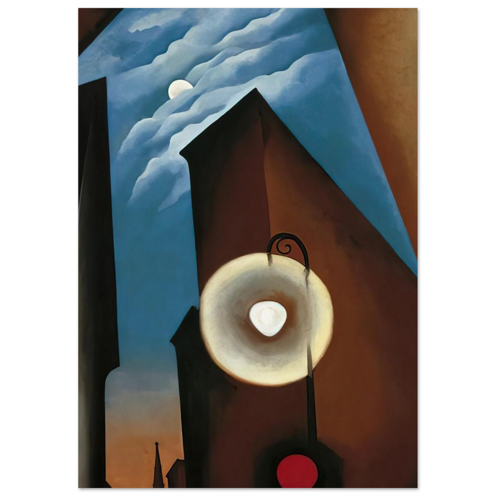New York with Moon Poster | Georgia O'Keeffe Poster | Georgia O Keeffe Prints