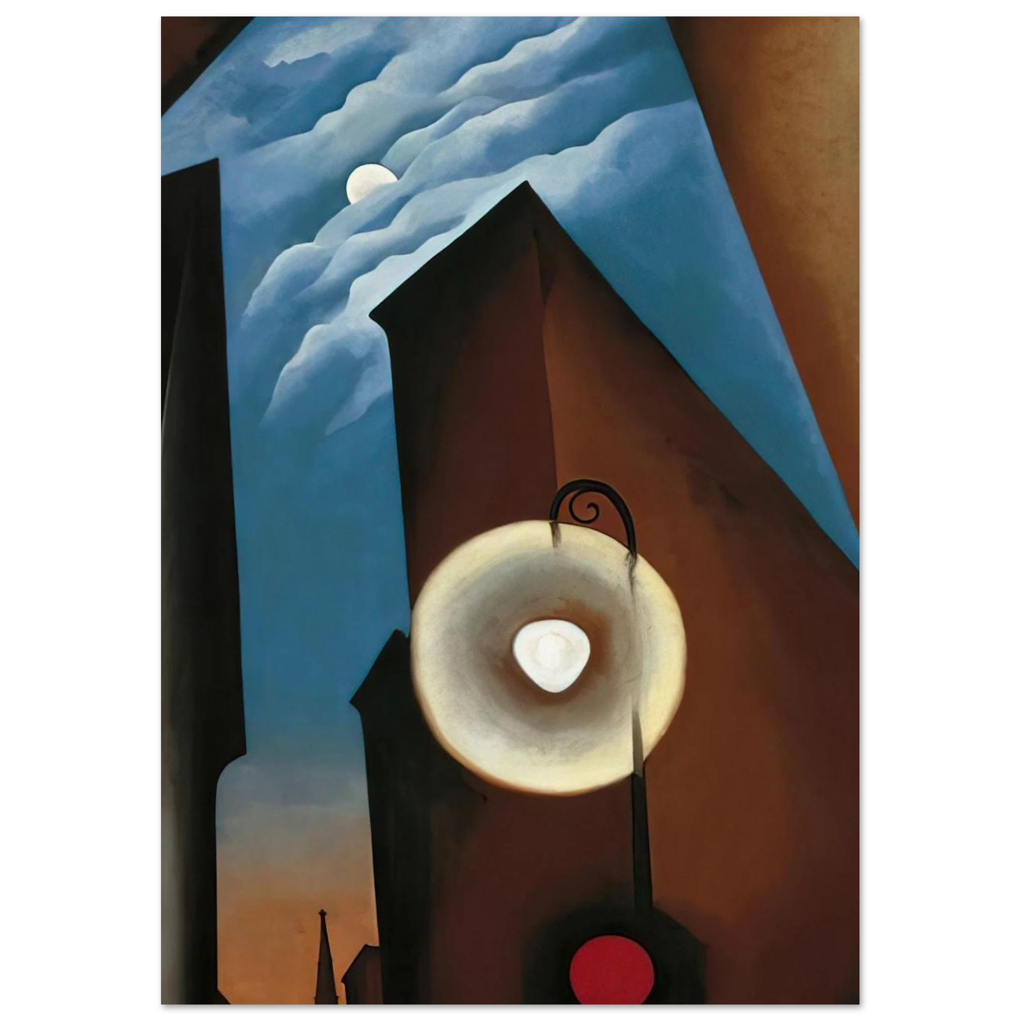New York with Moon Poster | Georgia O'Keeffe Poster | Georgia O Keeffe Prints