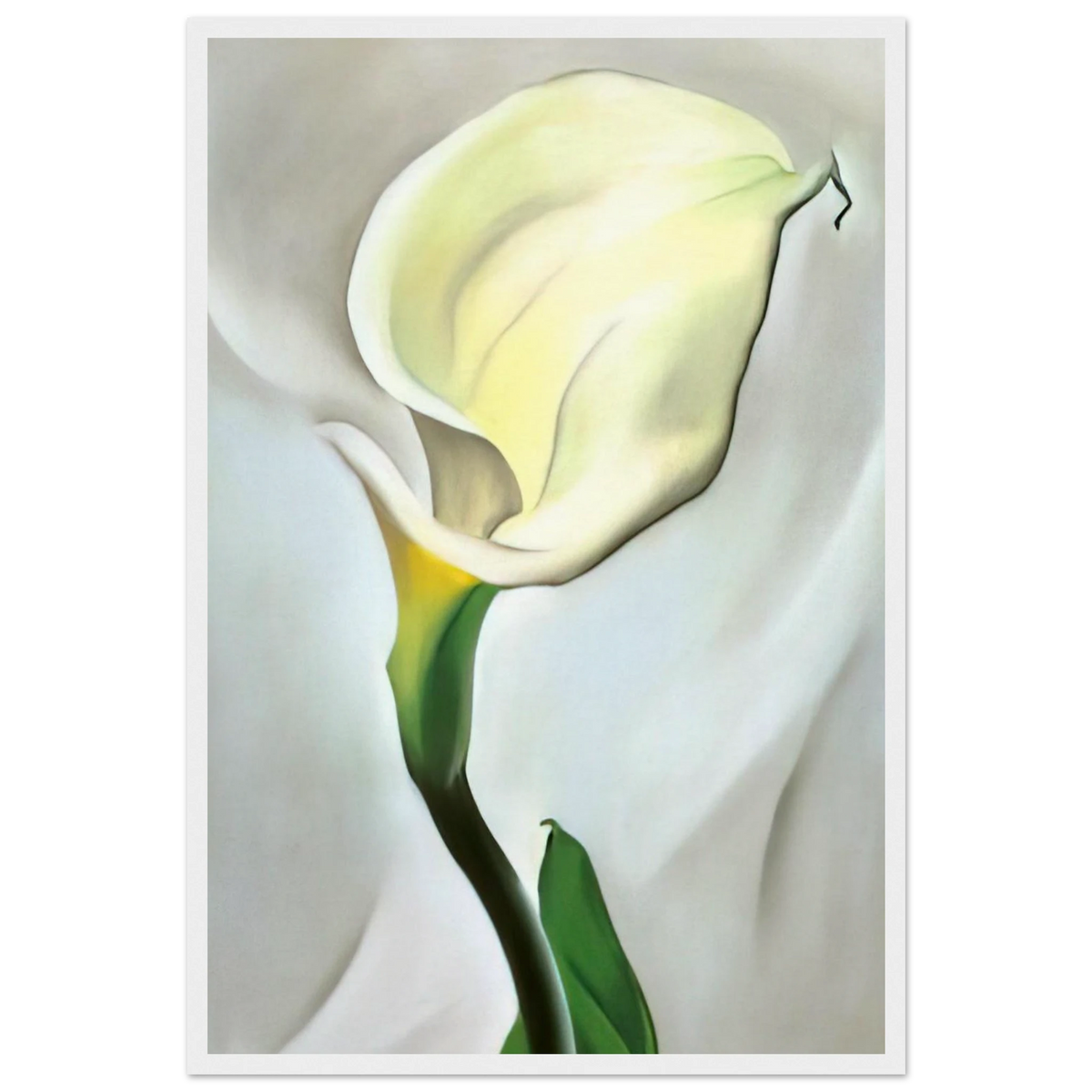 Calla Lily Turned Away Framed Poster | Georgia O'Keeffe Framed Prints Wall Art | Georgia O Keeffe Prints