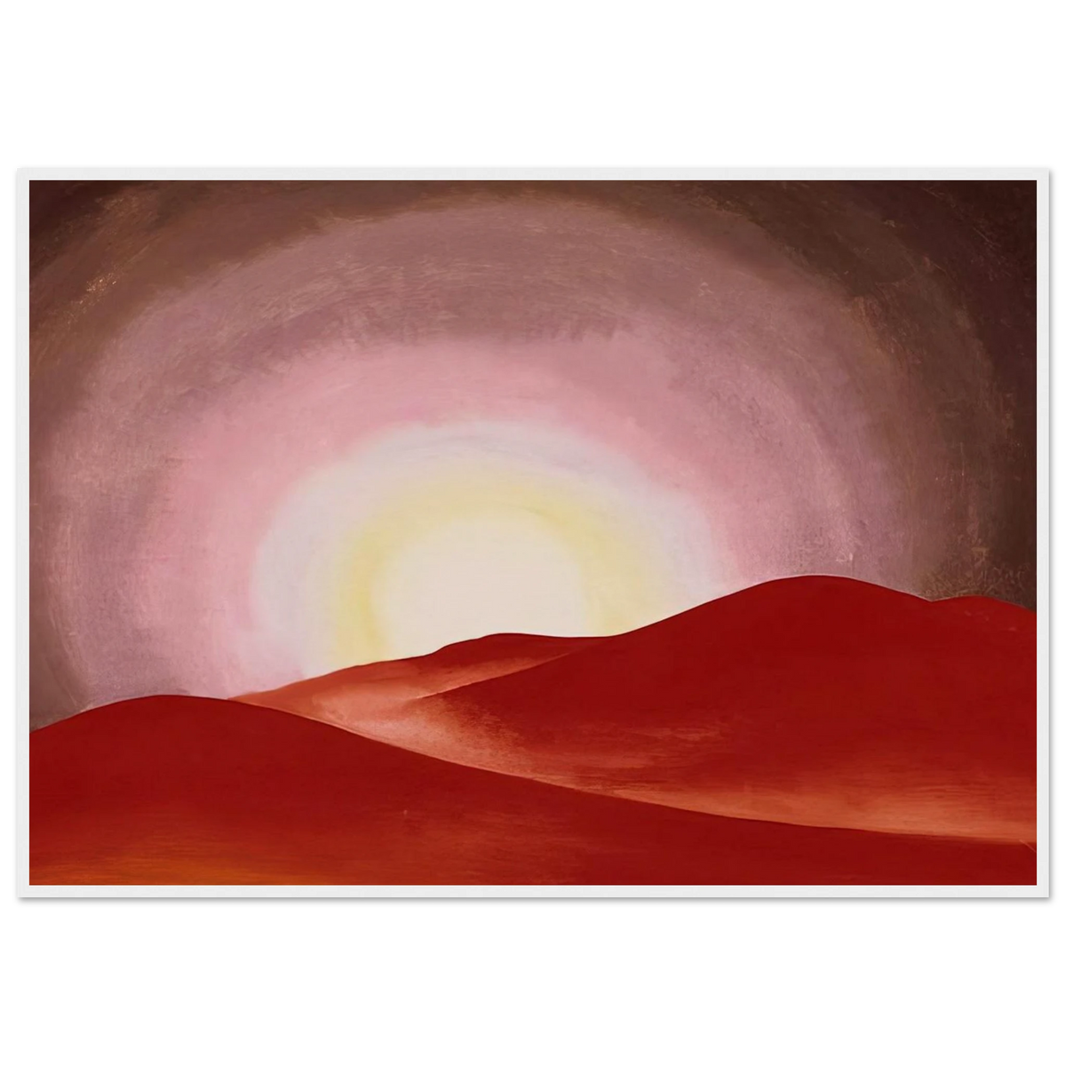 Red Hills, Lake George Framed Poster | Georgia O'Keeffe Framed Prints Wall Art | Georgia O Keeffe Prints