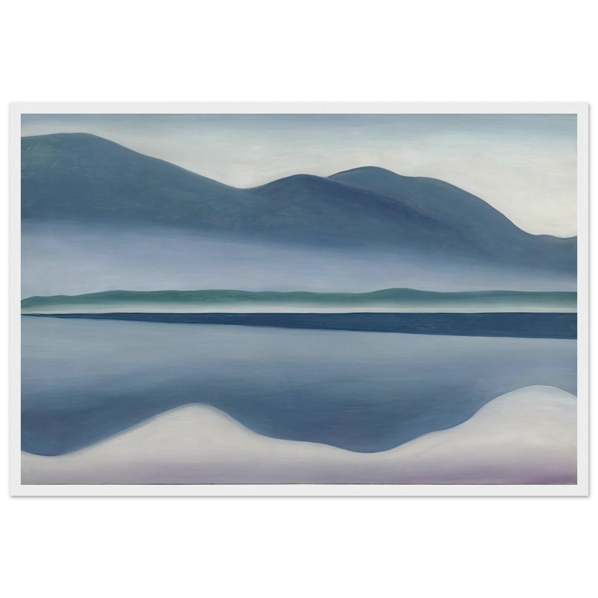 Lake George  formerly Reflection Seascape  Framed Poster | Georgia O'Keeffe Framed Prints Wall Art | Georgia O Keeffe Prints
