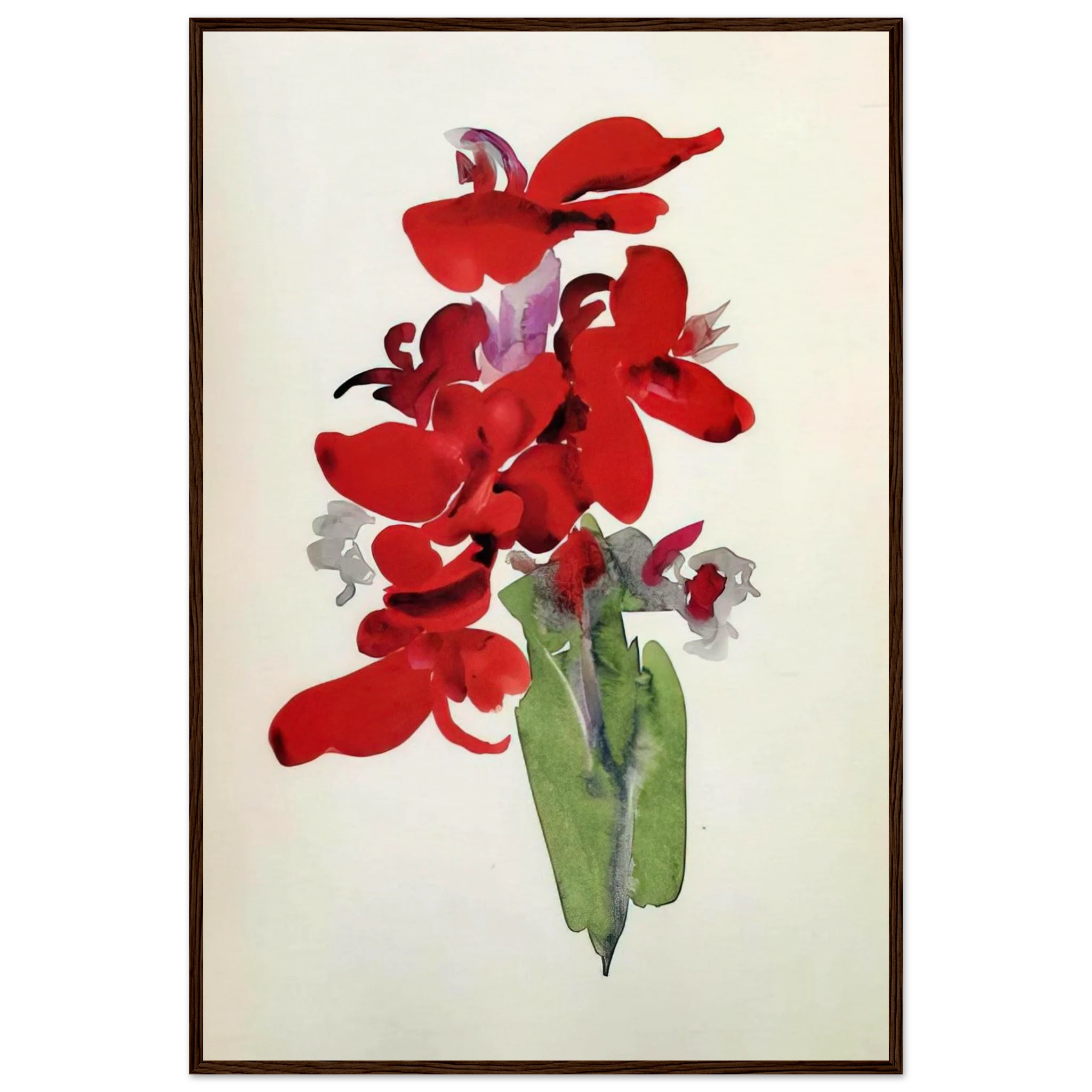Red Canna Framed Poster | Georgia O'Keeffe Framed Prints Wall Art | Georgia O Keeffe Prints