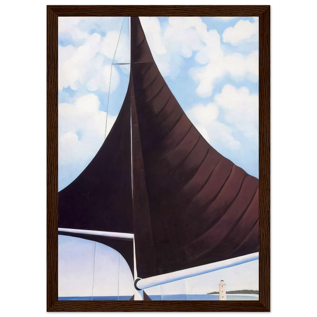 Brown Sail, Wing on Wing, Nassau Framed Poster | Georgia O'Keeffe Framed Prints Wall Art | Georgia O Keeffe Prints
