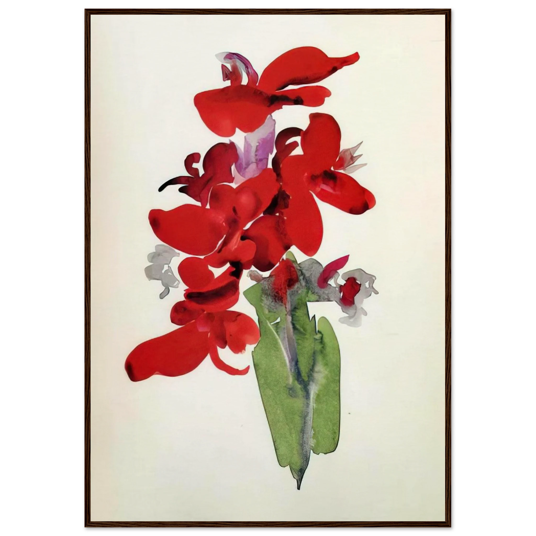 Red Canna Framed Poster | Georgia O'Keeffe Framed Prints Wall Art | Georgia O Keeffe Prints