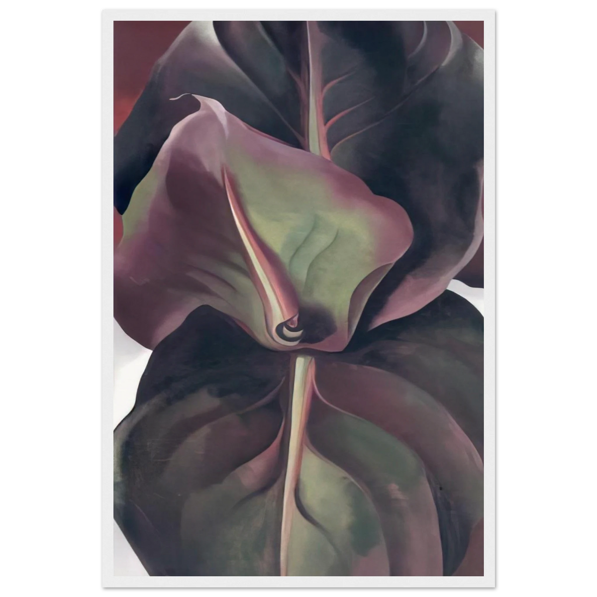 Canna Leaves Framed Poster | Georgia O'Keeffe Framed Prints Wall Art | Georgia O Keeffe Prints
