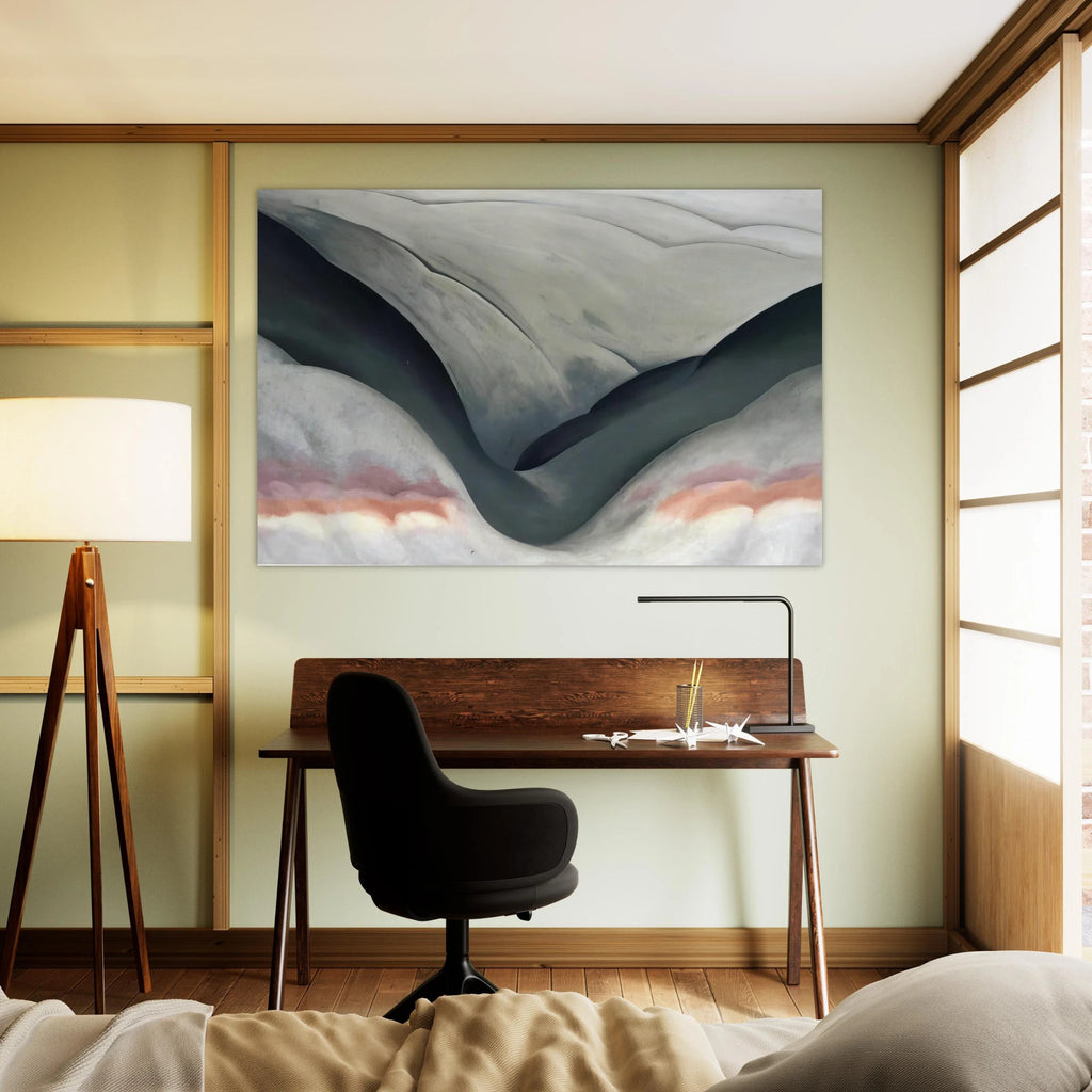 Black Place, Grey and Pink Poster | Georgia O'Keeffe Poster | Georgia O Keeffe Prints