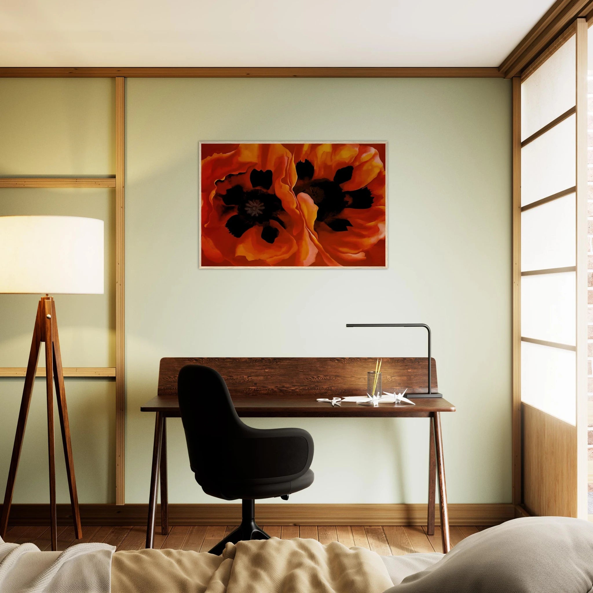 Oriental Poppies Framed Poster | Georgia O'Keeffe Framed Prints Wall Art | Georgia O Keeffe Prints