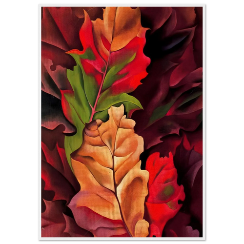 Autumn Leaves - Lake George, N.Y. Framed Poster | Georgia O'Keeffe Framed Prints Wall Art | Georgia O Keeffe Prints
