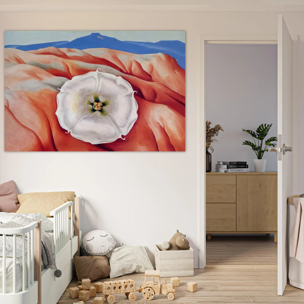 Red hills and white flower II Poster | Georgia O'Keeffe Poster | Georgia O Keeffe Prints