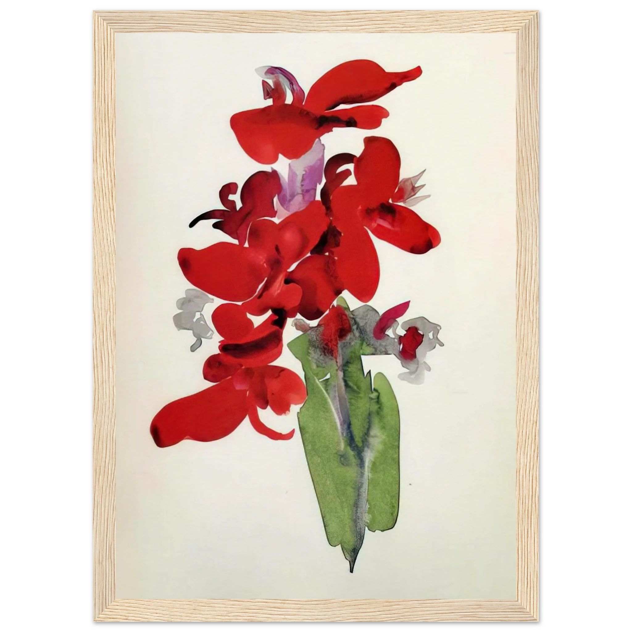 Red Canna Framed Poster | Georgia O'Keeffe Framed Prints Wall Art | Georgia O Keeffe Prints