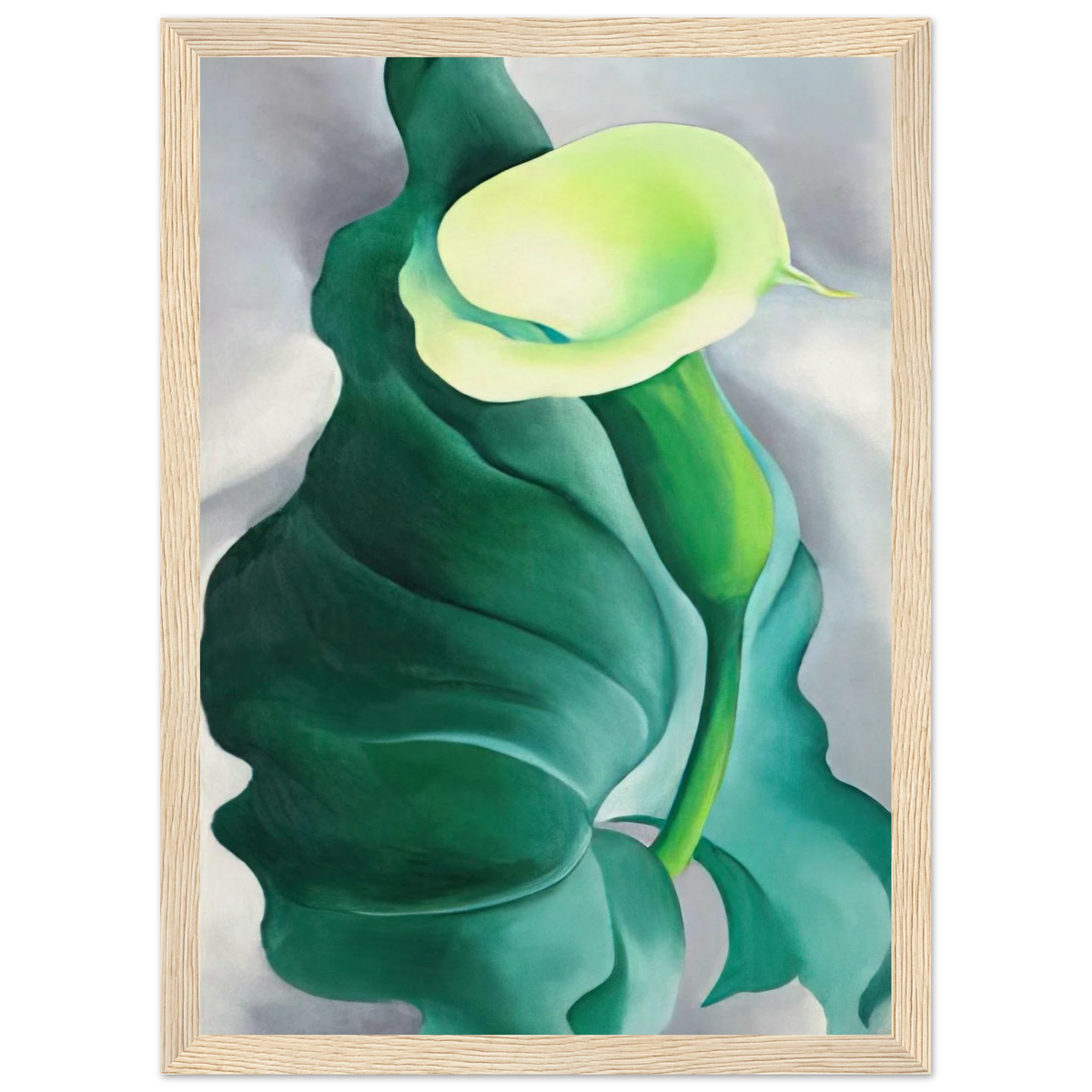 Calla Lily  Lily-Yellow No. 2  Framed Poster | Georgia O'Keeffe Framed Prints Wall Art | Georgia O Keeffe Prints