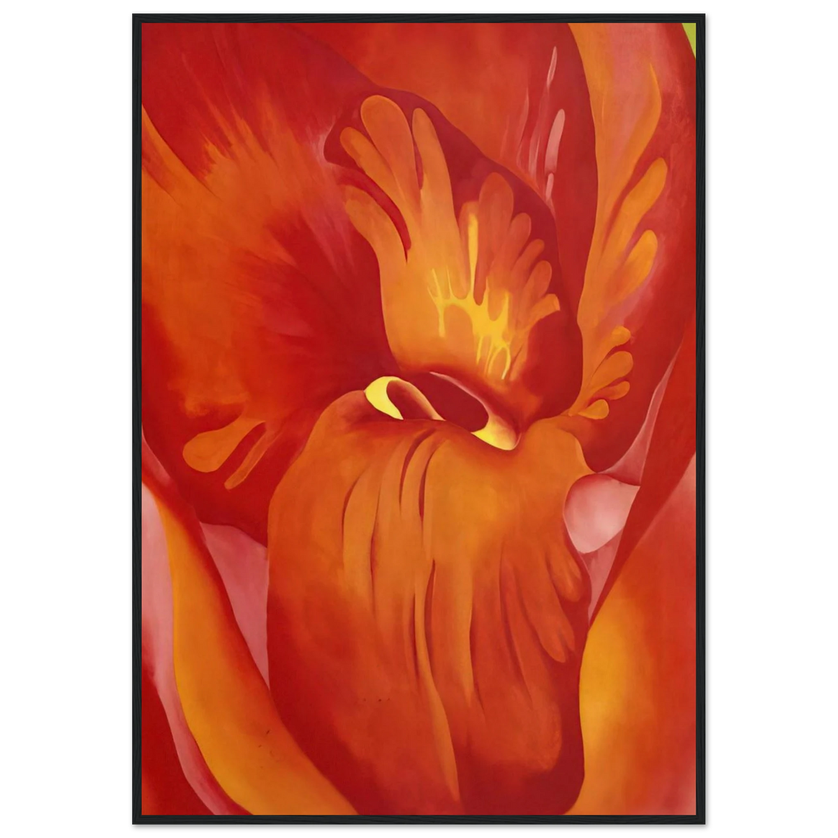 Canna Red and Orange Framed Poster | Georgia O'Keeffe Framed Prints Wall Art | Georgia O Keeffe Prints