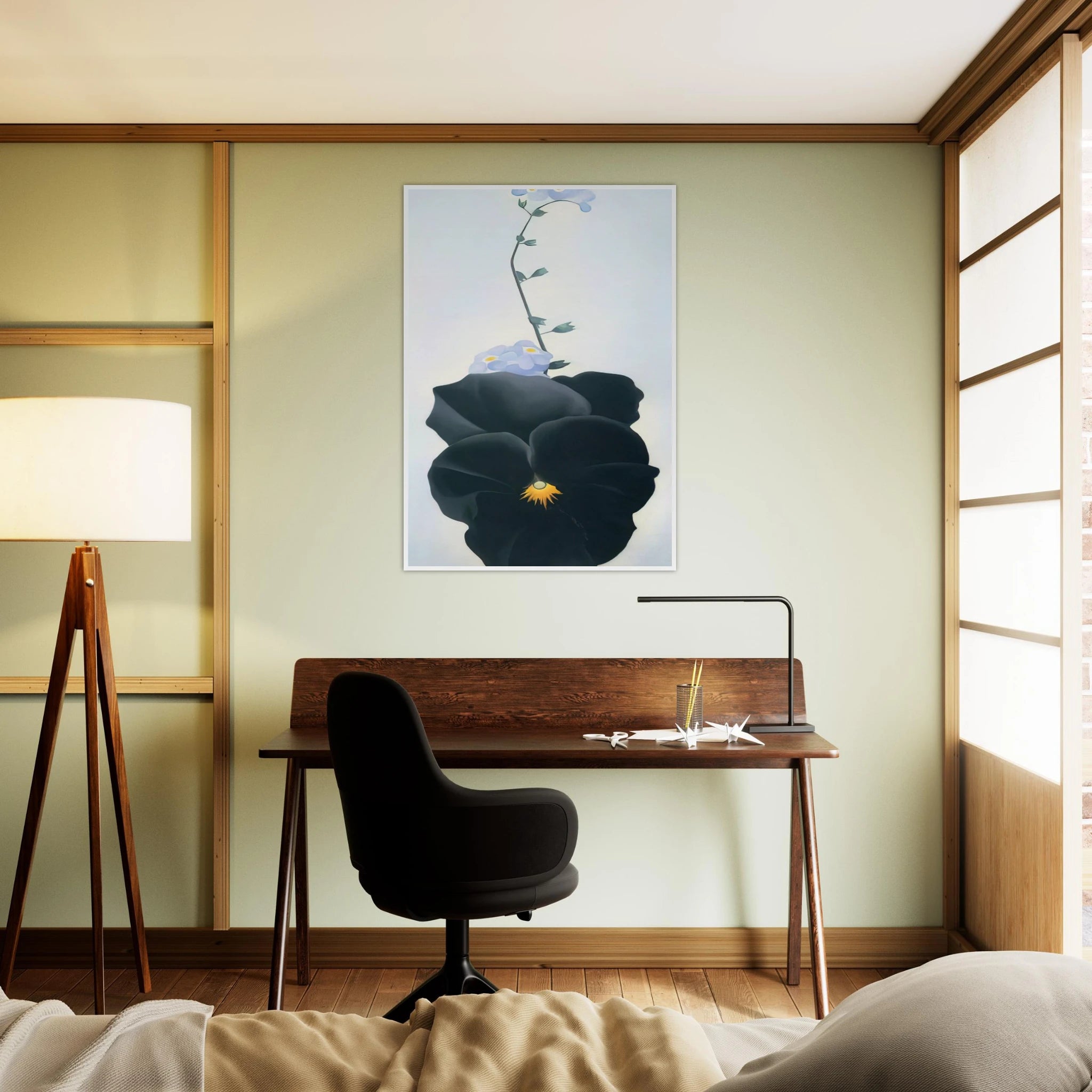 Pansy Framed Poster | Georgia O'Keeffe Framed Prints Wall Art | Georgia O Keeffe Prints