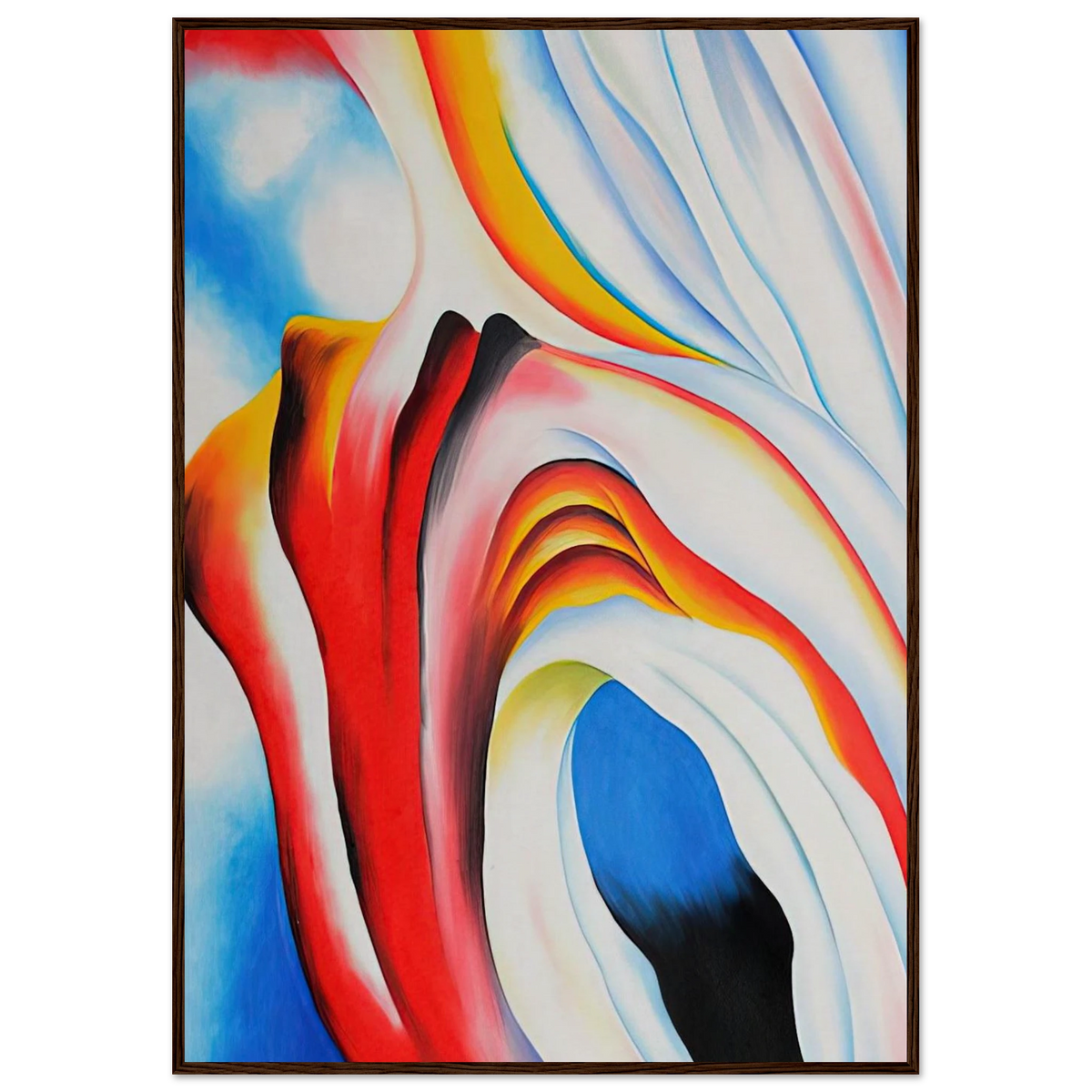 Music Pink and Blue Framed Poster | Georgia O'Keeffe Framed Prints Wall Art | Georgia O Keeffe Prints