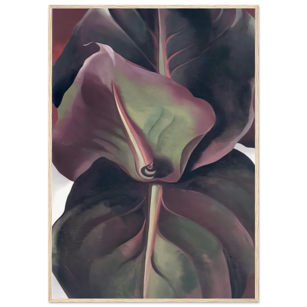 Canna Leaves Framed Poster | Georgia O'Keeffe Framed Prints Wall Art | Georgia O Keeffe Prints