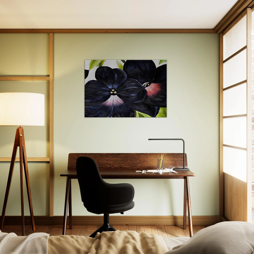 Black and Purple Petunias Canvas | Georgia O'Keeffe Canvas | Georgia O Keeffe Prints