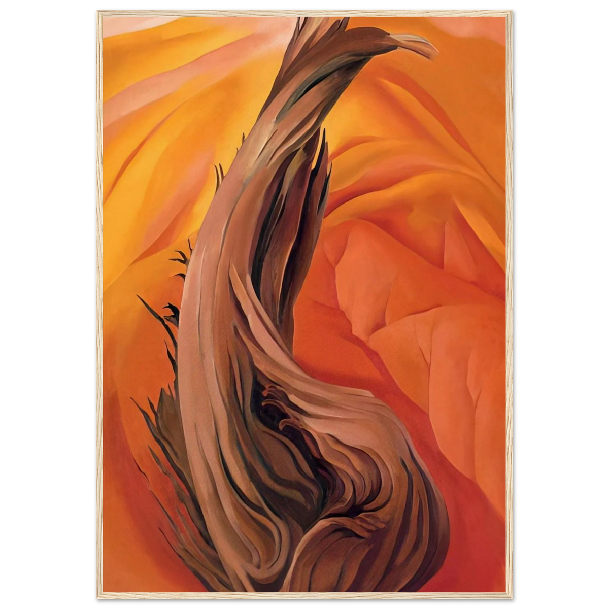 Stump in Red Hills Framed Poster | Georgia O'Keeffe Framed Prints Wall Art | Georgia O Keeffe Prints