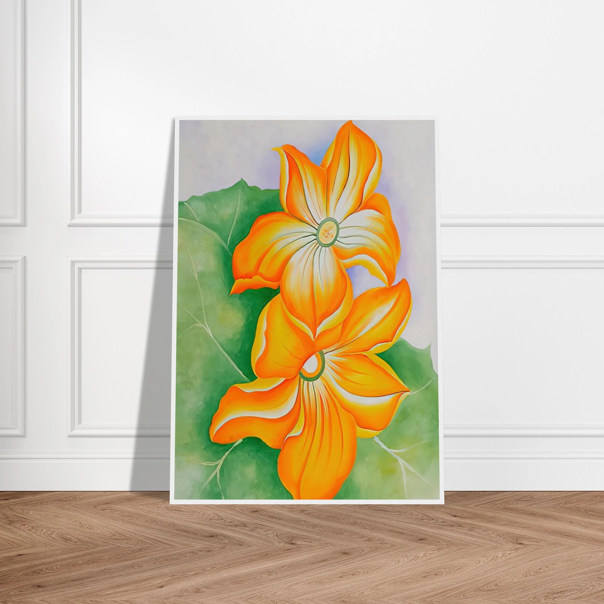 Squash Blossoms Framed Poster | Georgia O'Keeffe Framed Prints Wall Art | Georgia O Keeffe Prints