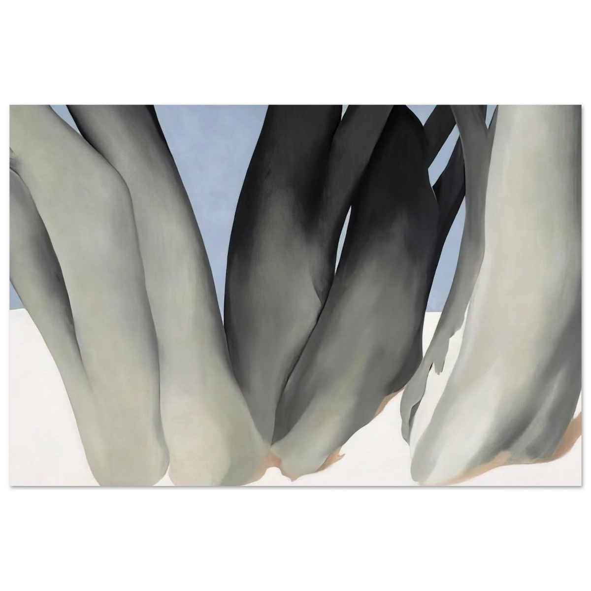 Bare Tree Trunks with Snow Poster | Georgia O'Keeffe Poster | Georgia O Keeffe Prints