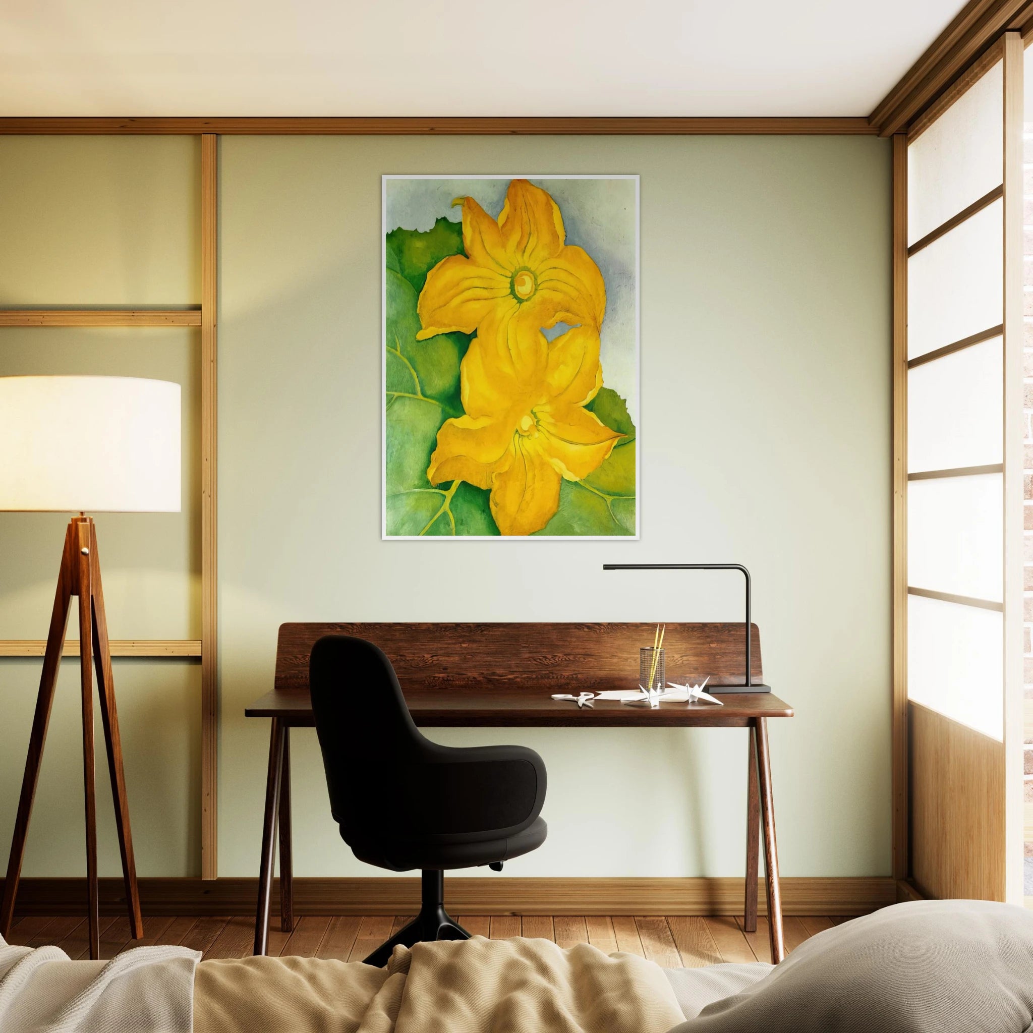 Squash Blossoms I Framed Poster | Georgia O'Keeffe Framed Prints Wall Art | Georgia O Keeffe Prints