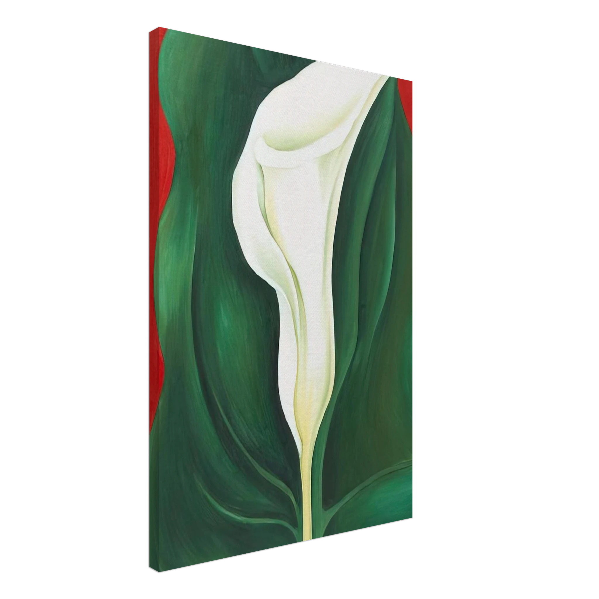 Single Calla Lily  Red  Canvas | Georgia O'Keeffe Canvas | Georgia O Keeffe Prints