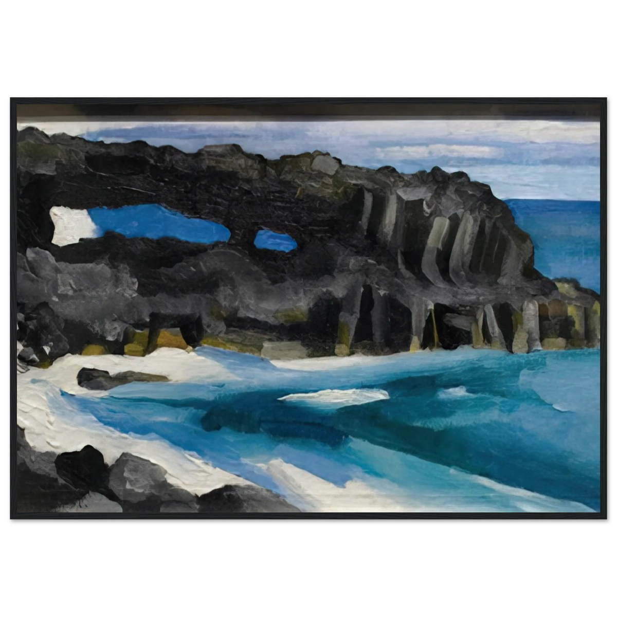 Black Lava Bridge, Hana Coast-No. II Framed Poster | Georgia O'Keeffe Framed Prints Wall Art | Georgia O Keeffe Prints
