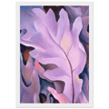 Purple Leaves Framed Poster | Georgia O'Keeffe Framed Prints Wall Art | Georgia O Keeffe Prints