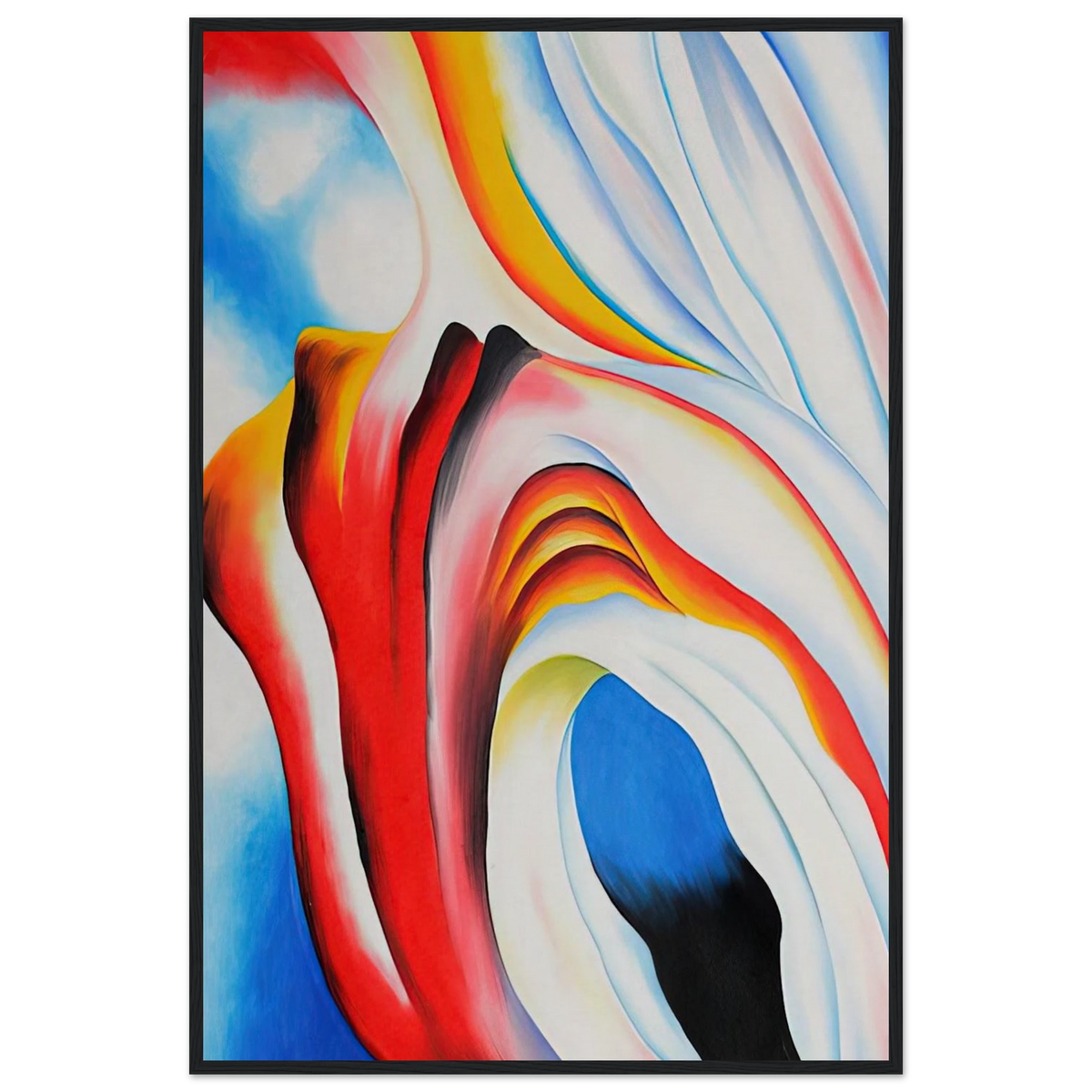 Music Pink and Blue Framed Poster | Georgia O'Keeffe Framed Prints Wall Art | Georgia O Keeffe Prints