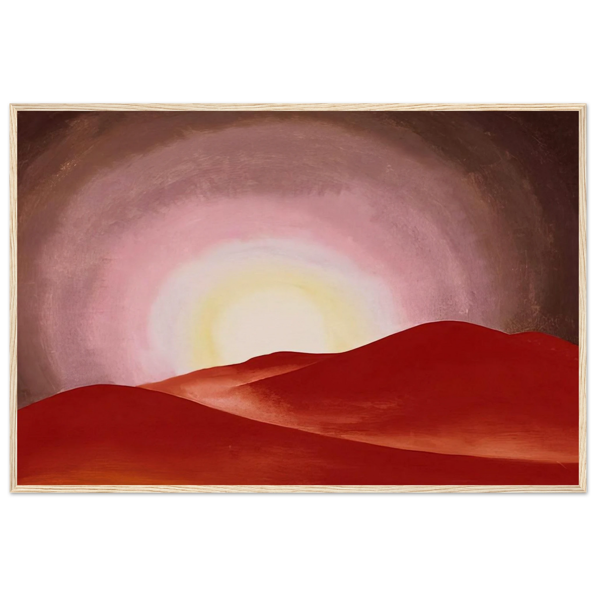 Red Hills, Lake George Framed Poster | Georgia O'Keeffe Framed Prints Wall Art | Georgia O Keeffe Prints
