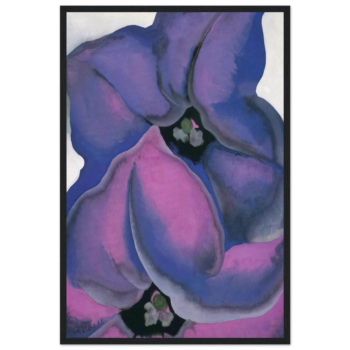 Purple Petunias Framed Poster | Georgia O'Keeffe Framed Prints Wall Art | Georgia O Keeffe Prints