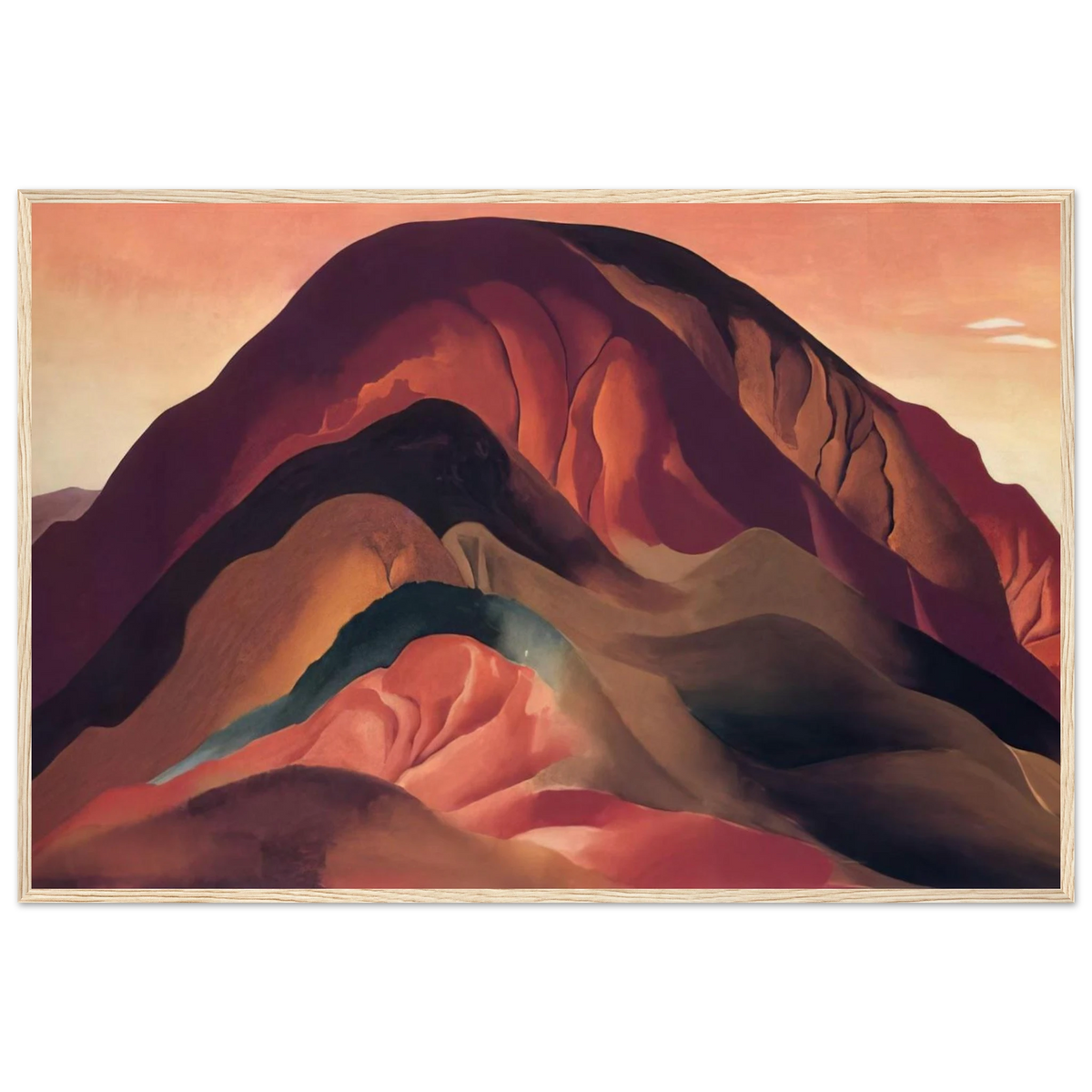 Rust Red Hills Framed Poster | Georgia O'Keeffe Framed Prints Wall Art | Georgia O Keeffe Prints