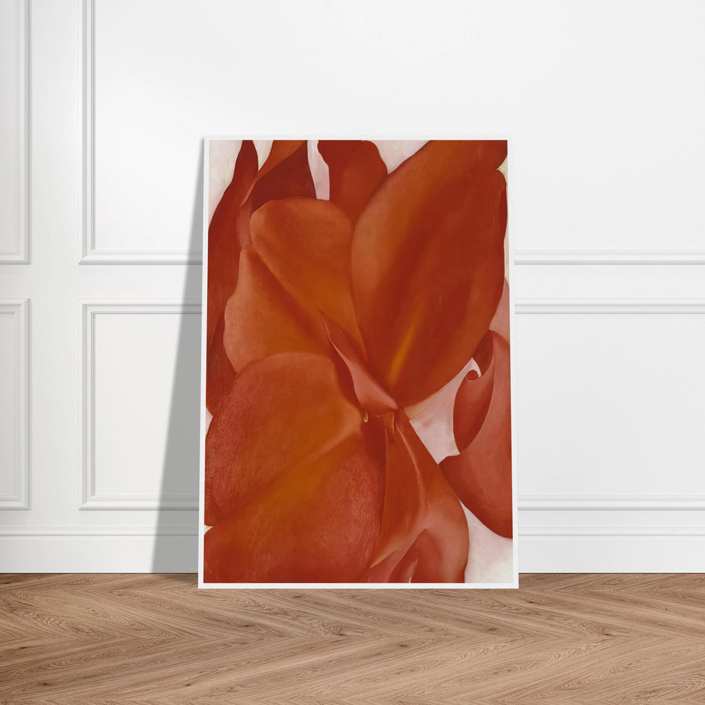 Red Cannas Framed Poster | Georgia O'Keeffe Framed Prints Wall Art | Georgia O Keeffe Prints