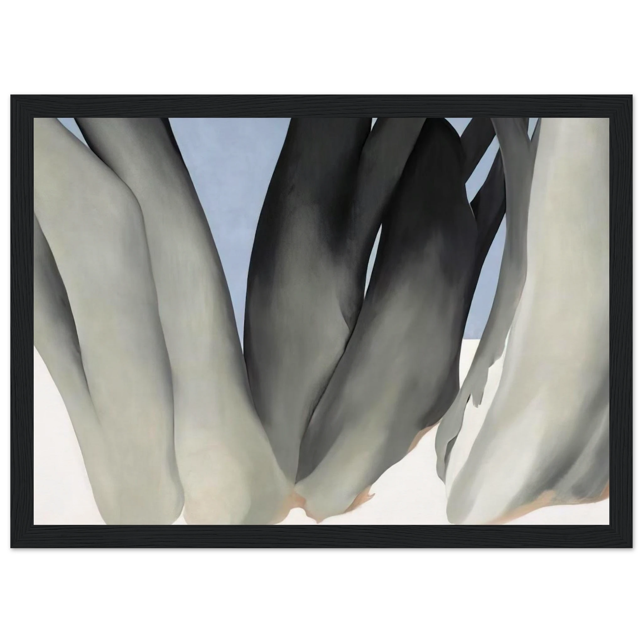 Bare Tree Trunks with Snow Framed Poster | Georgia O'Keeffe Framed Prints Wall Art | Georgia O Keeffe Prints