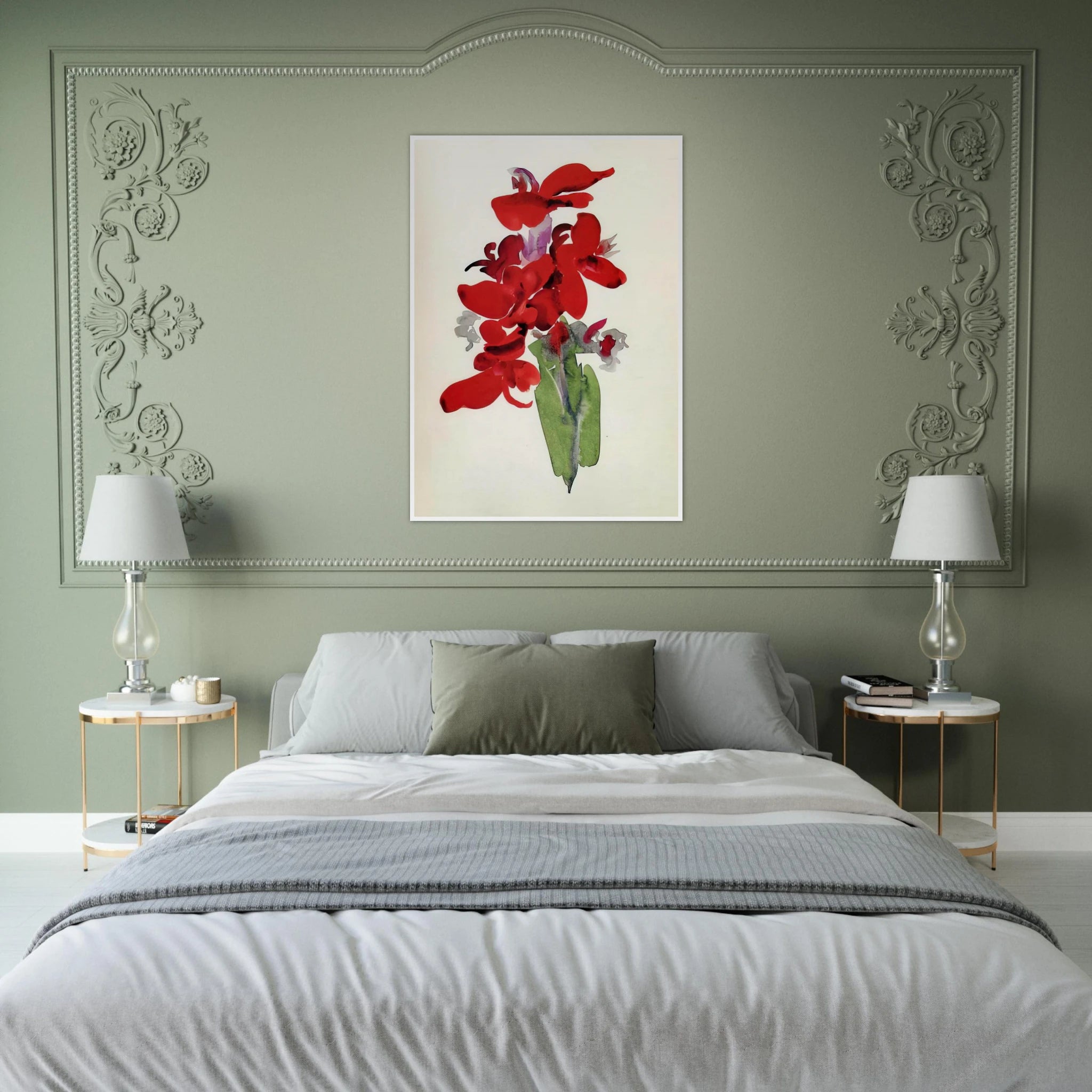 Red Canna Framed Poster | Georgia O'Keeffe Framed Prints Wall Art | Georgia O Keeffe Prints