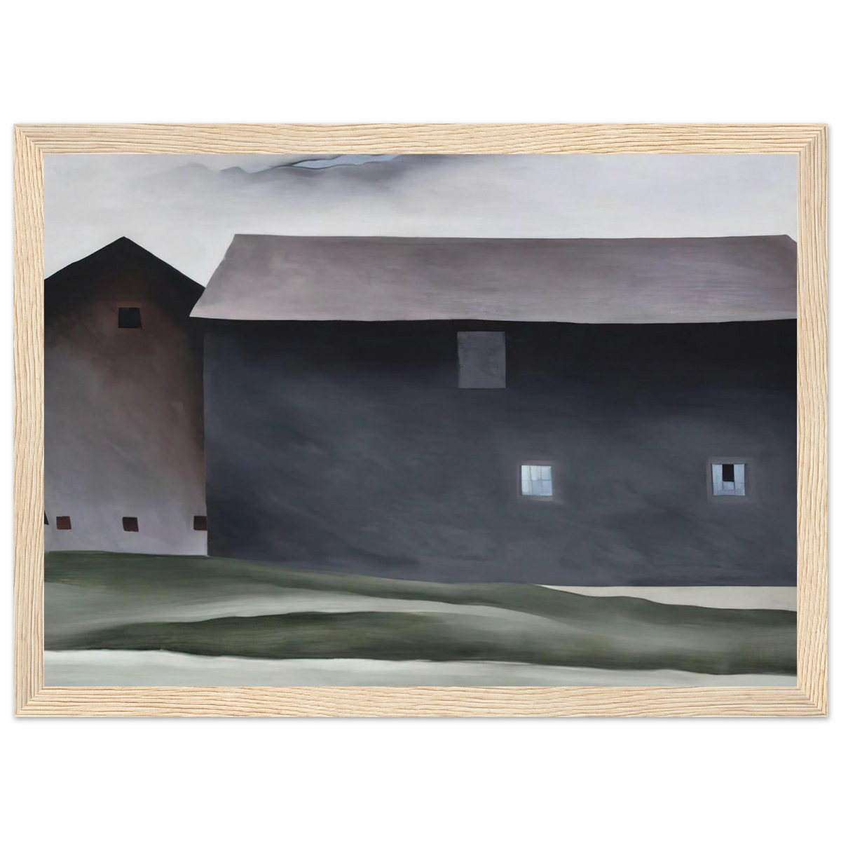 Lake George Barns Framed Poster | Georgia O'Keeffe Framed Prints Wall Art | Georgia O Keeffe Prints