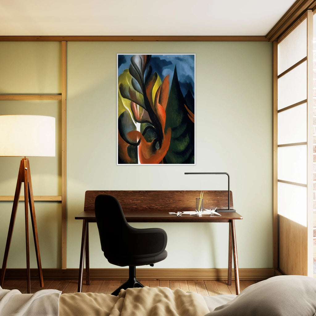 Maple and Cedar, Lake George Framed Poster | Georgia O'Keeffe Framed Prints Wall Art | Georgia O Keeffe Prints
