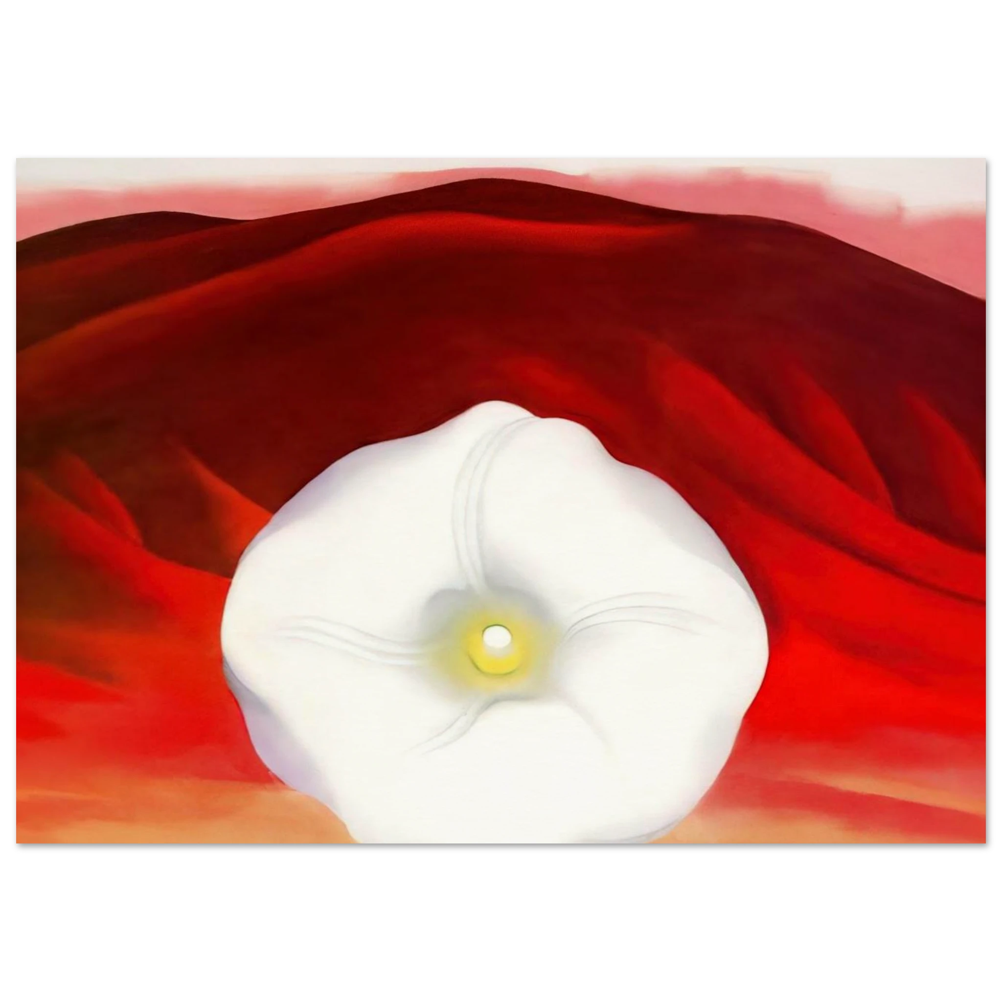 Red hills and white flower Poster | Georgia O'Keeffe Poster | Georgia O Keeffe Prints